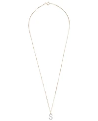 Diamond Initial Pendant Necklace (1/10 ct. t.w.) in 14k Gold, 17" + 1" Extender