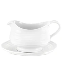 Portmeirion Sophie Conran White Gravy Boat & Stand