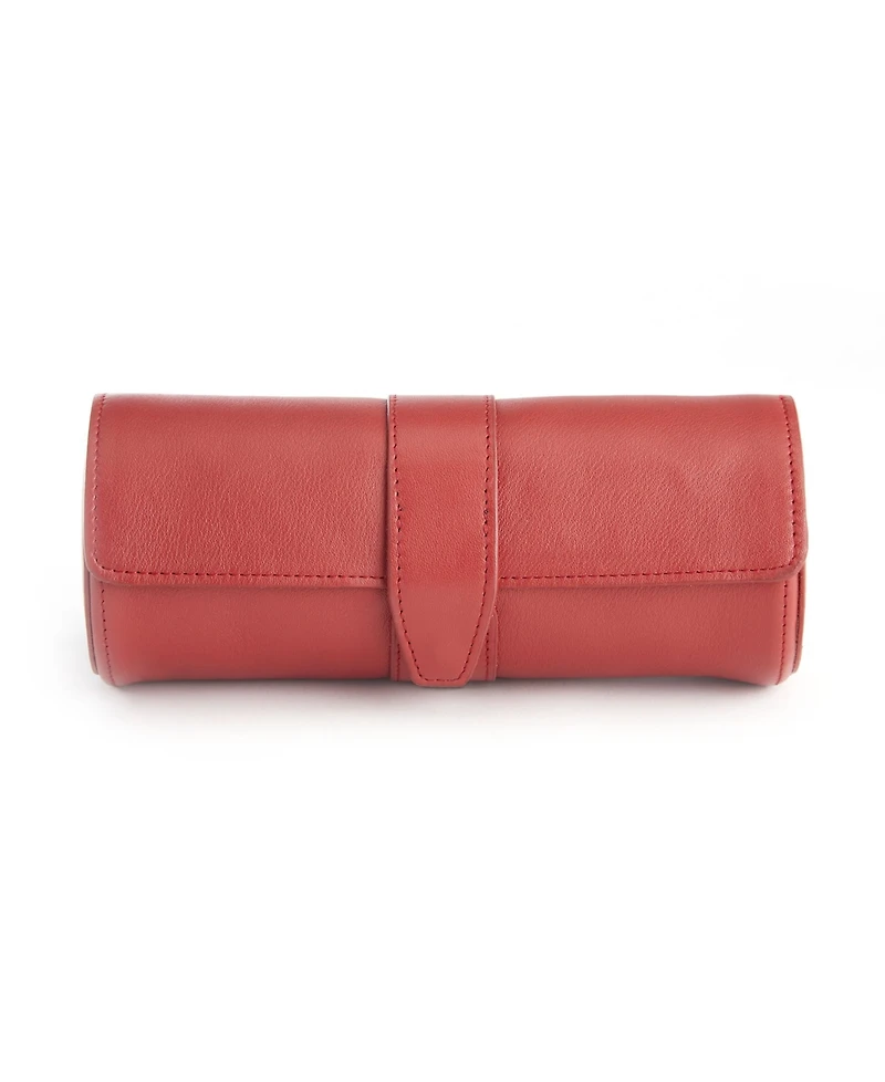 Royce New York Suede Lined Travel Watch Roll