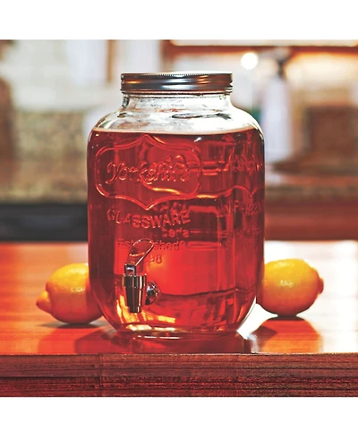 Circle Glass Mini Yorkshire Dispenser, 1 Gal