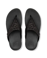 FitFlop Women's Lulu Glitter Toe-Thongs Sandal