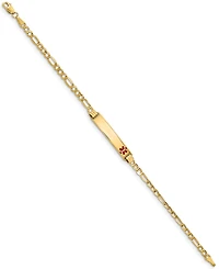 Medical Info Id Plate Bracelet in 14k Gold