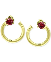 Giani Bernini Cubic Zirconia Front & Back Hoop Earrings, Created for Macy's
