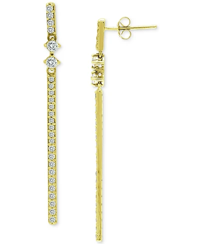 Giani Bernini Cubic Zirconia Linear Bar Drop Earrings, Created for Macy's