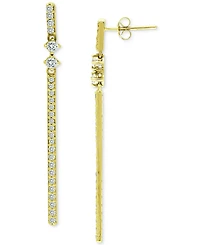 Giani Bernini Cubic Zirconia Linear Bar Drop Earrings, Created for Macy's
