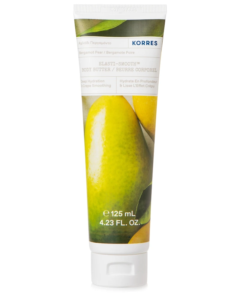 Korres Elasti-Smooth Bergamot Pear Body Butter, 4.23-oz.