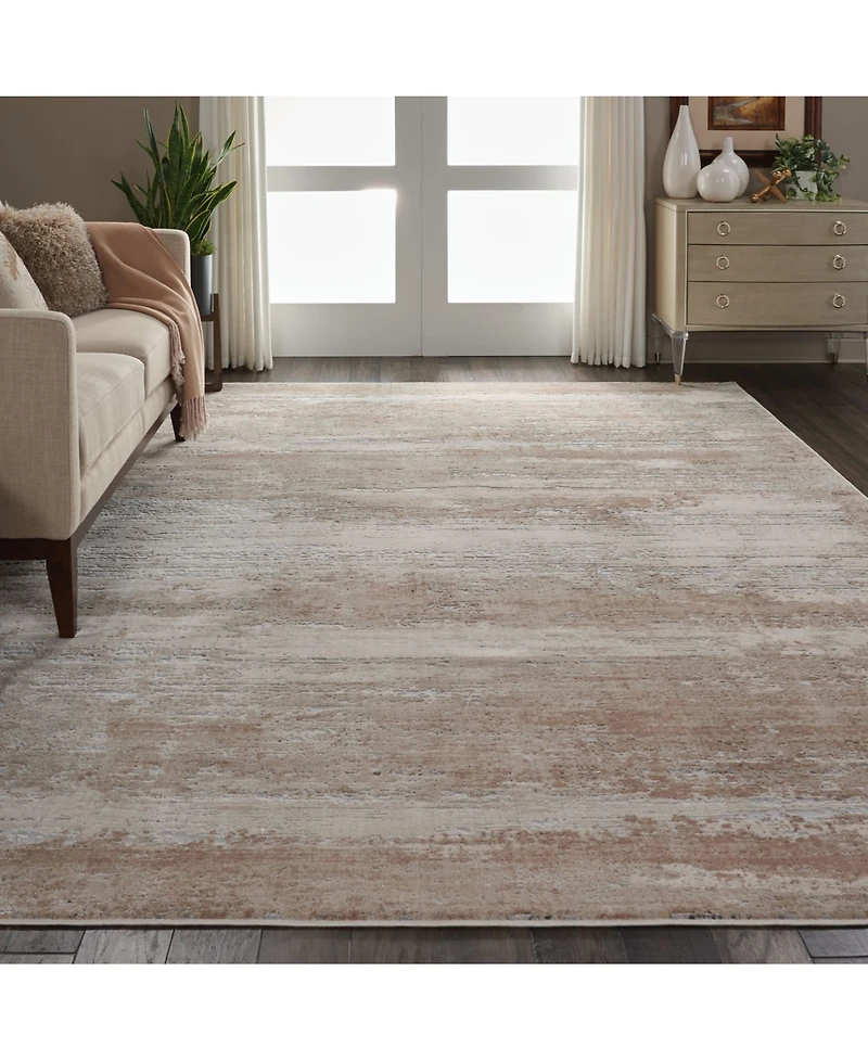 Nourison Home Rustic Textures RUS03 Beige 7'10" x 10'6" Area Rug
