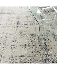 Nourison Home Rustic Textures RUS06 Ivory and Blue 7'10" x 10'6" Area Rug