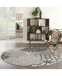 Nourison Home Aloha ALH05 Silver 7'10" Round Rug