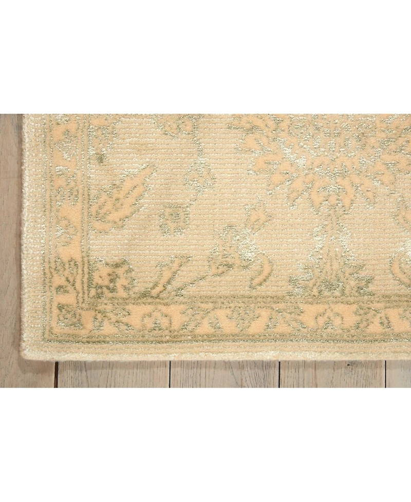 Nourison Home Luminance LUM04 Cream and Mint 2'3" x 8' Runner Rug