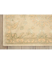 Nourison Home Luminance LUM04 Cream and Mint 2'3" x 8' Runner Rug