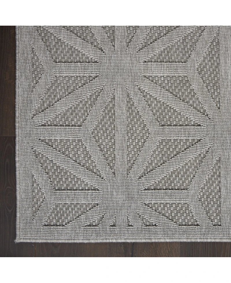 Nourison Home Cozumel CZM01 Silver 5'3" x 7'3" Outdoor Area Rug