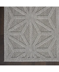 Nourison Home Cozumel CZM01 Silver 5'3" x 7'3" Outdoor Area Rug