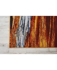 Nourison Home Chroma CRM04 Paprika 5'6" x 8' Area Rug