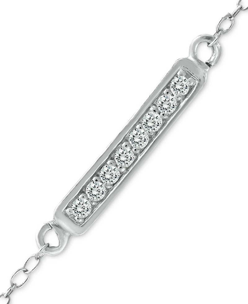 Giani Bernini Cubic Zirconia Bar Ankle Bracelet, Created for Macy's