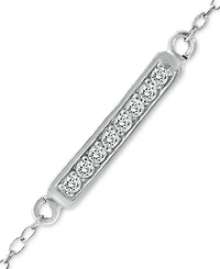 Giani Bernini Cubic Zirconia Bar Ankle Bracelet, Created for Macy's