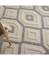Nourison Home Cozumel CZM02 Cream 8'10" x 11'10" Outdoor Area Rug