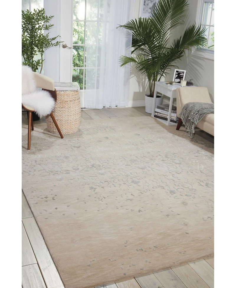 Nourison Home Opaline OPA06 Beige 3'9" x 5'9" Area Rug