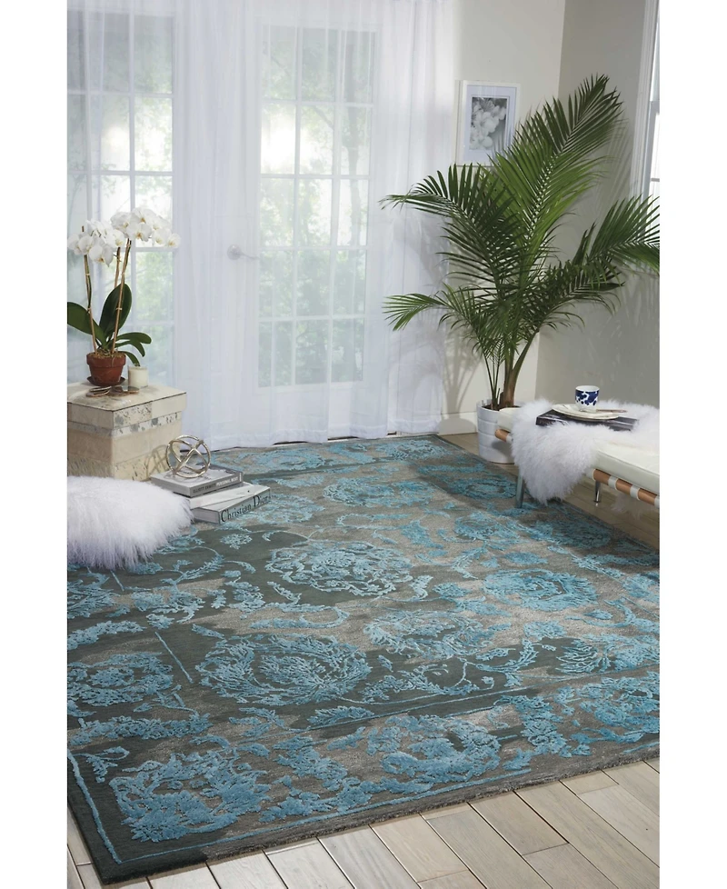 Nourison Home Opaline OPA12 Charcoal 3'9" x 5'9" Area Rug