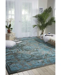 Nourison Home Opaline OPA12 Charcoal 3'9" x 5'9" Area Rug