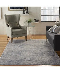 Nourison Home Rustic Textures RUS09 Ivory and Mist 5'3" x 7'3" Area Rug