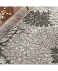 Nourison Home Aloha ALH05 Silver 2'8" x 4' Outdoor Area Rug