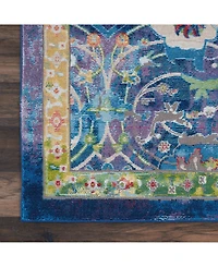 Nourison Home Ankara Global ANR03 Blue 7'10" x 9'10" Area Rug