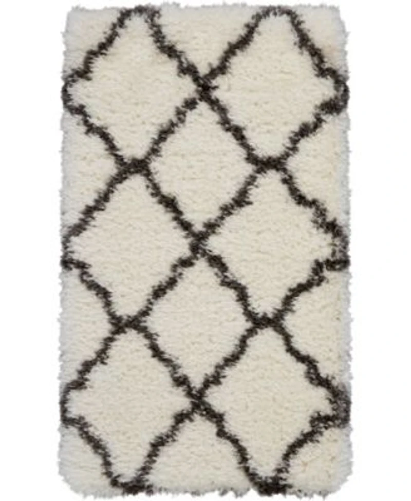 Nourison Home Luxe Shag Lxs02 Ivory Rug