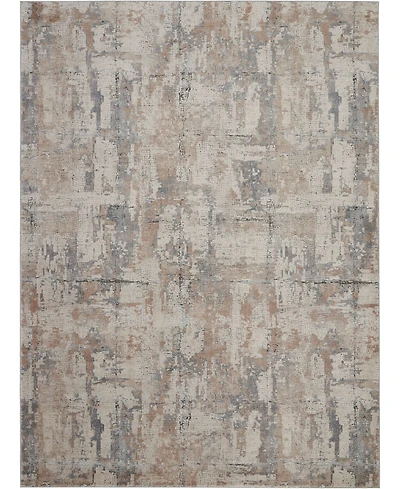 Nourison Home Rustic Textures RUS06 Beige and Gray 7'10" x 10'6" Area Rug