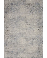 Nourison Home Rustic Textures RUS09 Ivory and Mist 5'3" x 7'3" Area Rug