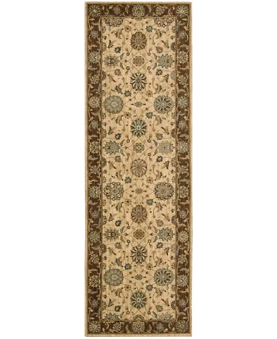 Nourison Home Living Treasures LI05 Beige 2'6" x 8' Runner Rug