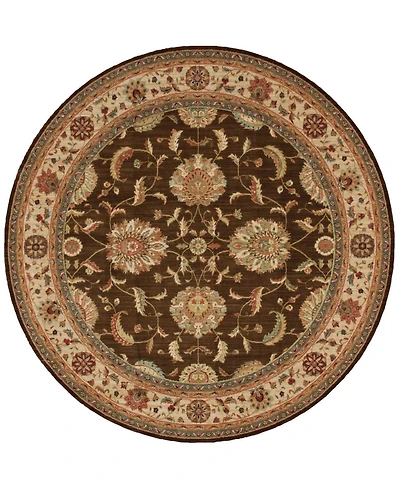 Nourison Home Living Treasures LI04 Brown 7'10" Round Rug
