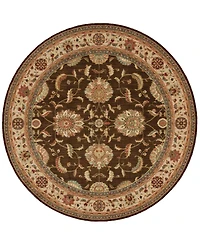 Nourison Home Living Treasures LI04 Brown 7'10" Round Rug