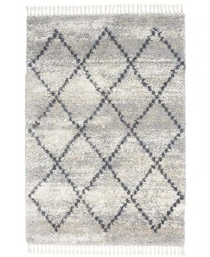 Nourison Home Oslo Shag Osl01 Silver Rug