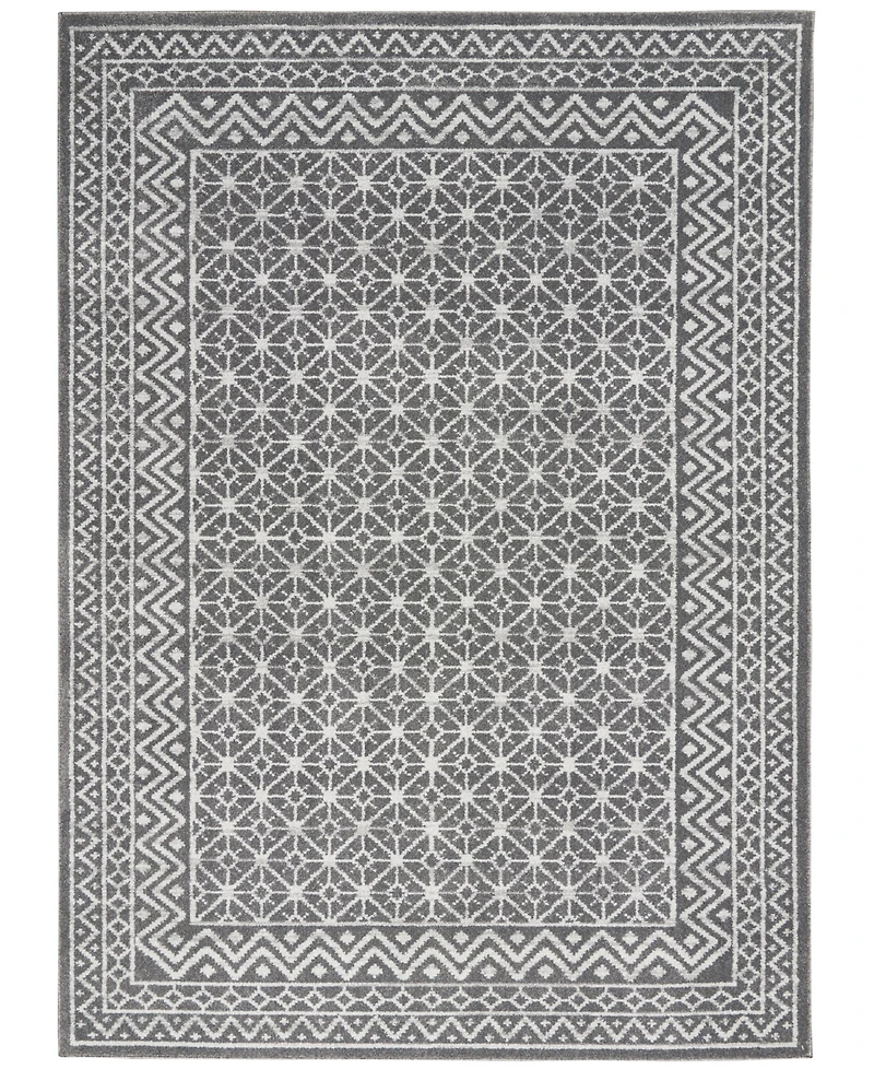Nourison Home Palermo PMR02 Charcoal 5'3" x 7'3" Area Rug