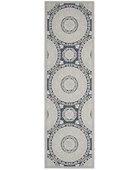 Nourison Home Key Largo KLG03 Blue 2'2" x 10' Runner Rug
