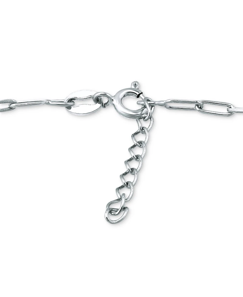 Giani Bernini Paperclip Link Ankle Bracelet Sterling Silver and 18k Over Silver, Created for Macy's
