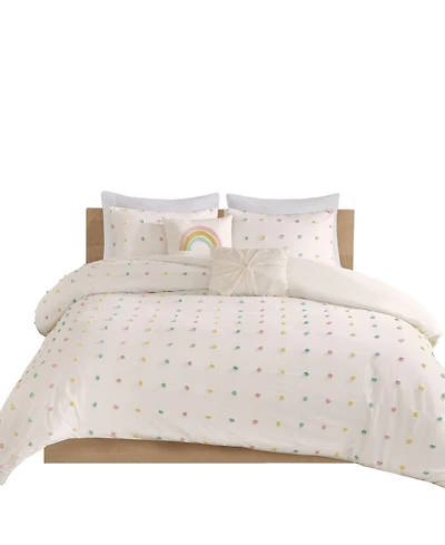 Intelligent Design Callie Pom Pom 5-Pc. Duvet Cover Set, Full/Queen