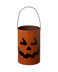 Glitzhome Halloween Jack O Lantern Tea Light Holder, Set of 2
