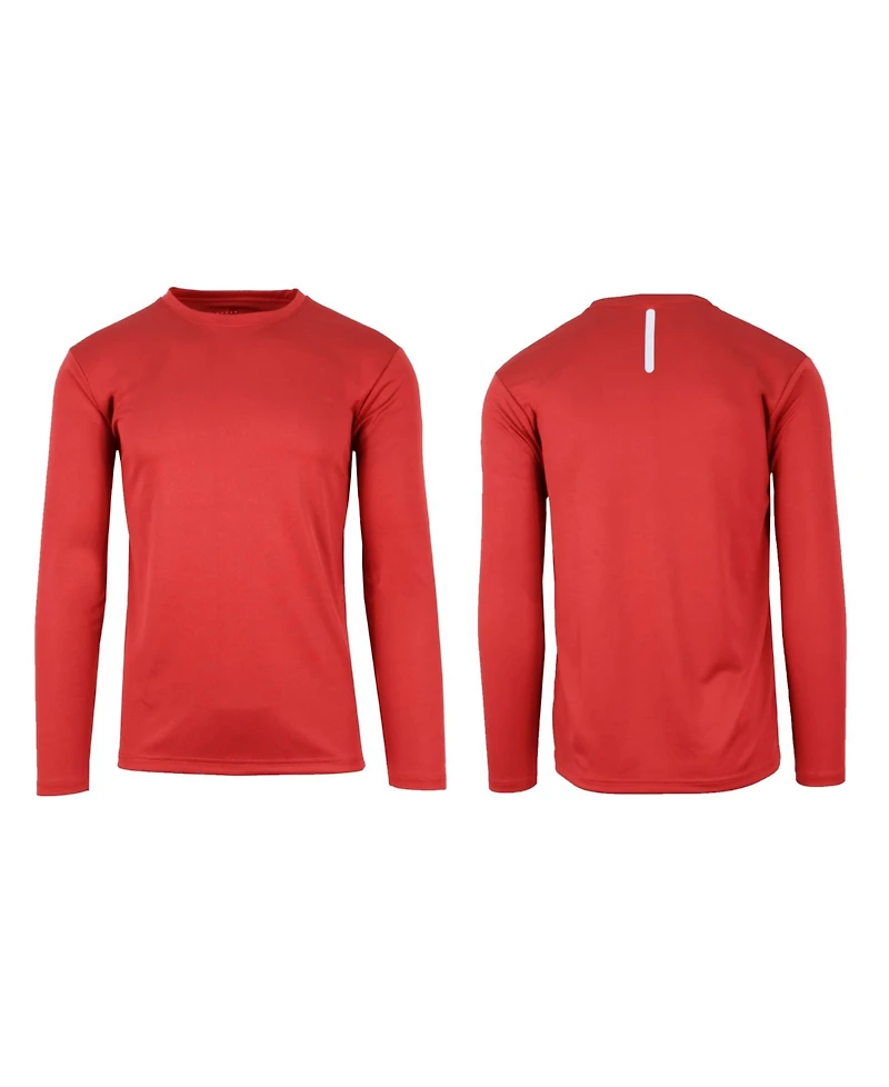 Galaxy By Harvic Men's Long Sleeve Moisture-Wicking Performance Tee