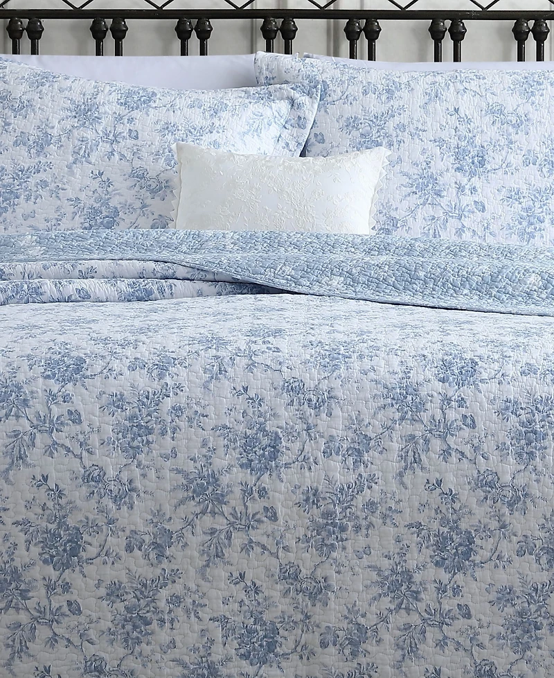 Laura Ashley Walled Garden Reversible 2 Piece Quilt Set, Twin