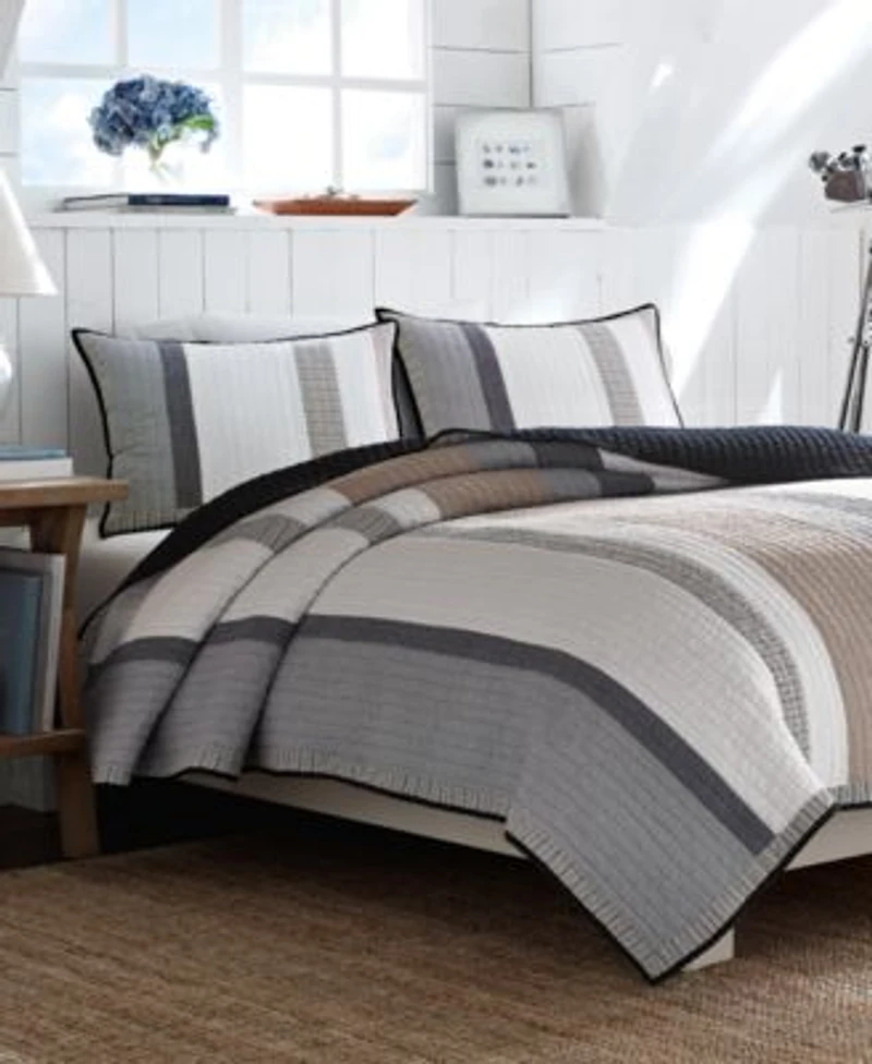 Nautica Tideway Cotton Reversible Quilt Collection