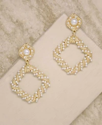 Ettika 18K Gold Imitation Pearl Knocker Women's Earrings