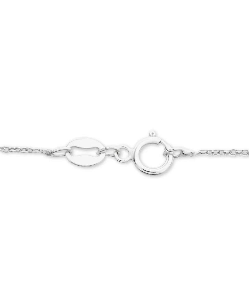 Diamond Heart 18" Pendant Necklace (1/10 ct. t.w.) in Sterling Silver