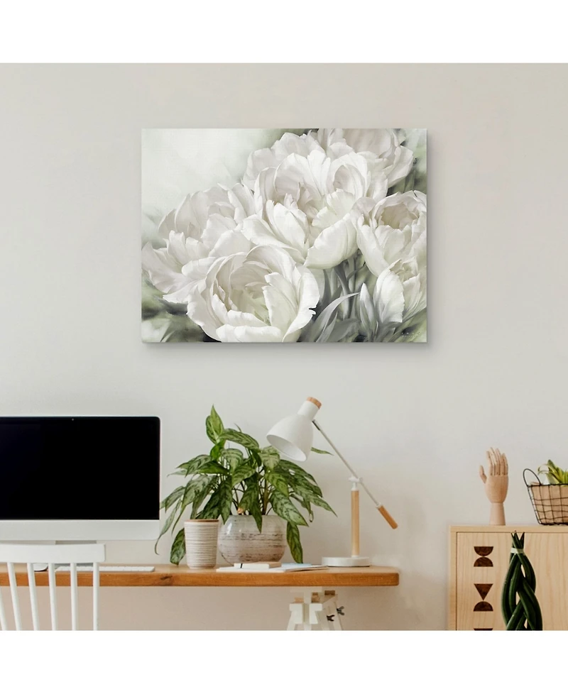 Angelique Tulips Ii White by Igor Levashov Canvas Art Print