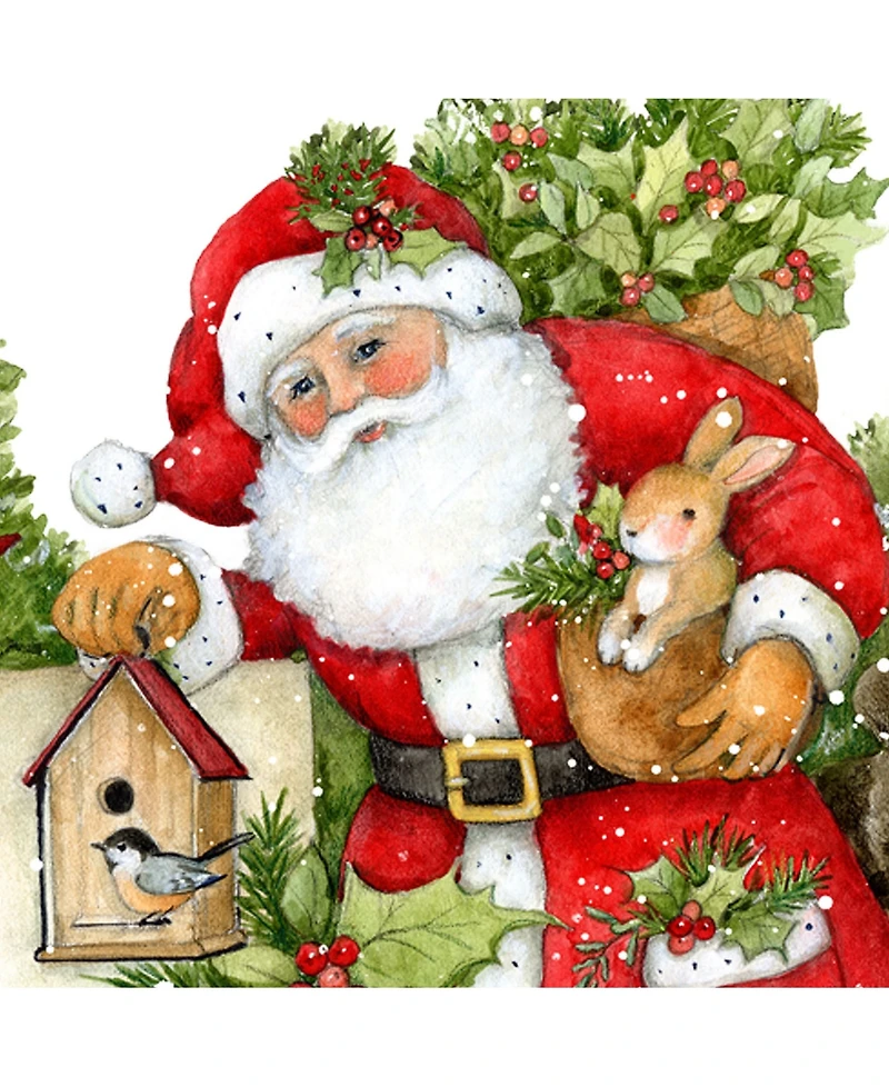 Designocracy by Susan Winget Woodland Playing Santa Wall and Door Decor