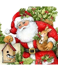 Designocracy by Susan Winget Woodland Playing Santa Wall and Door Decor