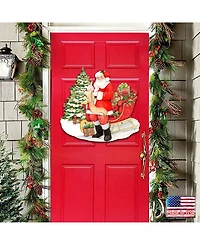 Designocracy by Susan Winget Classic Christmas Wish List Santa Wall and Door Decor