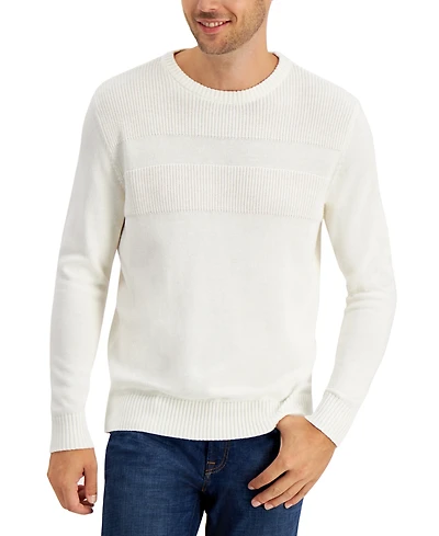 Club Room Men's Textured Cotton Sweater, Created for Macy's