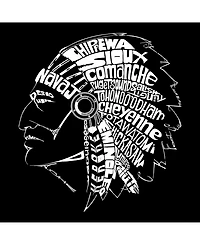 La Pop Art Native American Men's Raglan Word T-shirt